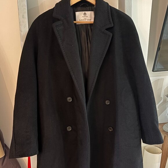 Aritzia The Slouch™ Coat - (Re)Camel Wool, Black, Size Small - Picture 2 of 5